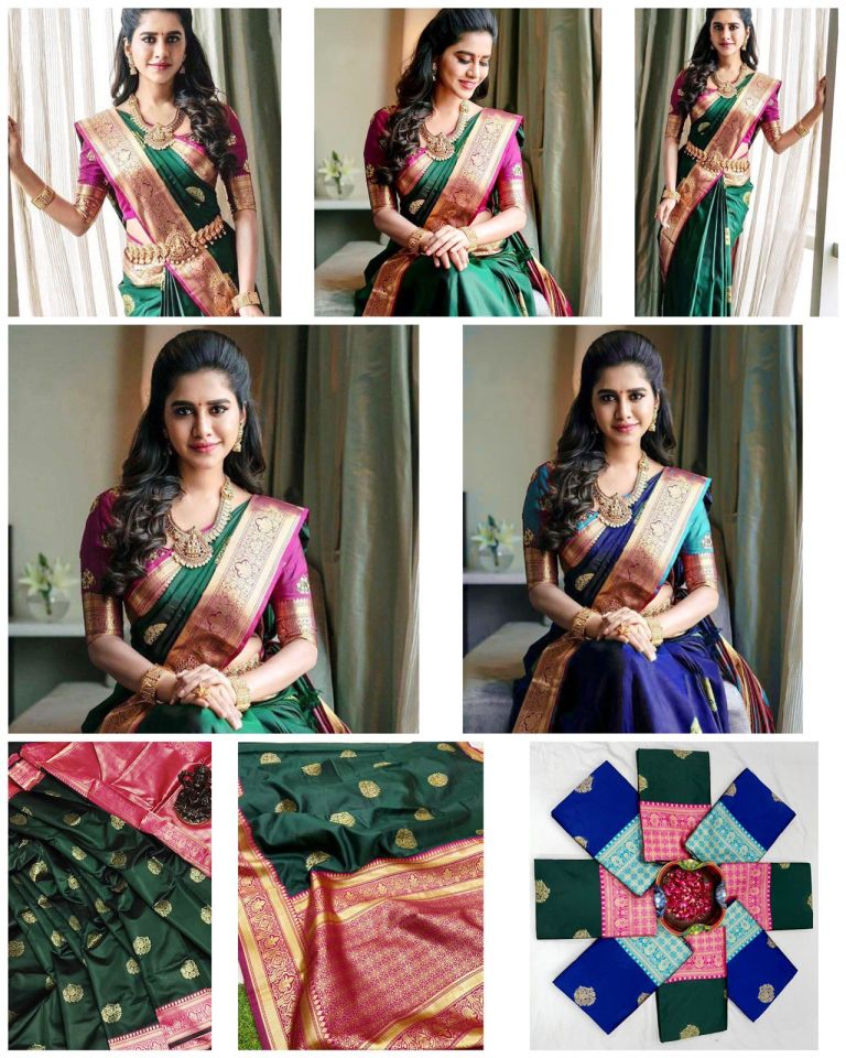ilovefree.in - Buy BEAUTIFUL Saree RICH PALLU & JACQUARD WORK ON SAREE (1)