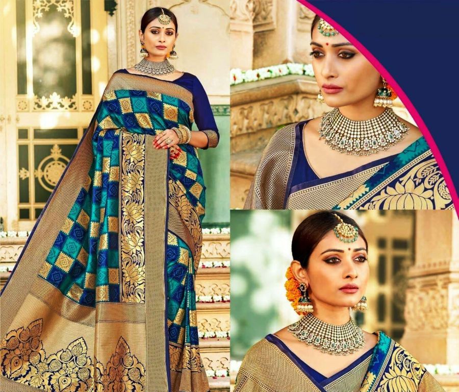 ilovefree.in - Buy BEAUTIFUL Saree RICH PALLU & JACQUARD WORK ON SAREE WITH BEAUTIFUL ZAHLAR (6)