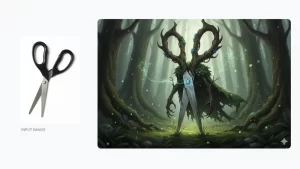 Turn these scissors into a realistic-looking fantasy character in a movie about elves and fairies